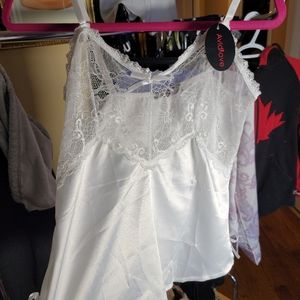 Brand new with Tags Sexy Lace Satin Lingerie Cami Pajama With adjustable straps